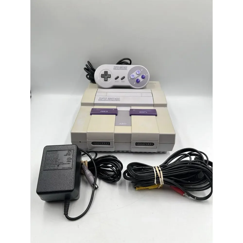 Nintendo Super NES Console SNS-001 OEM Bundle Controller Power AV Cord